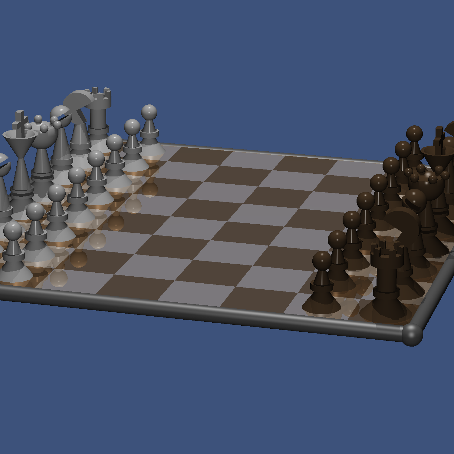 A chessboard model with Reinhard-Extended tonemapping