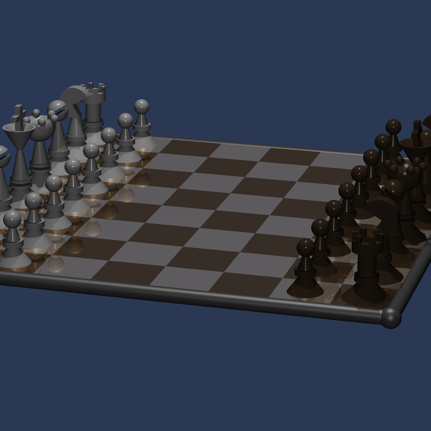A chessboard model wit linear tonemapping