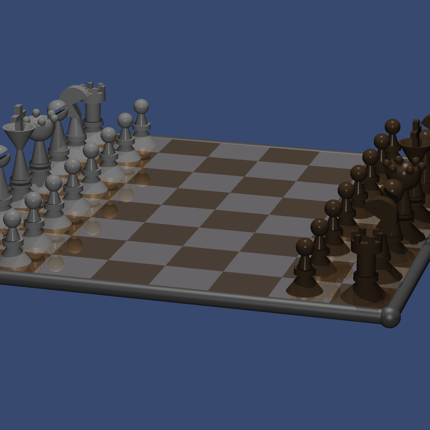 A chessboard model with Reinhard tonemapping